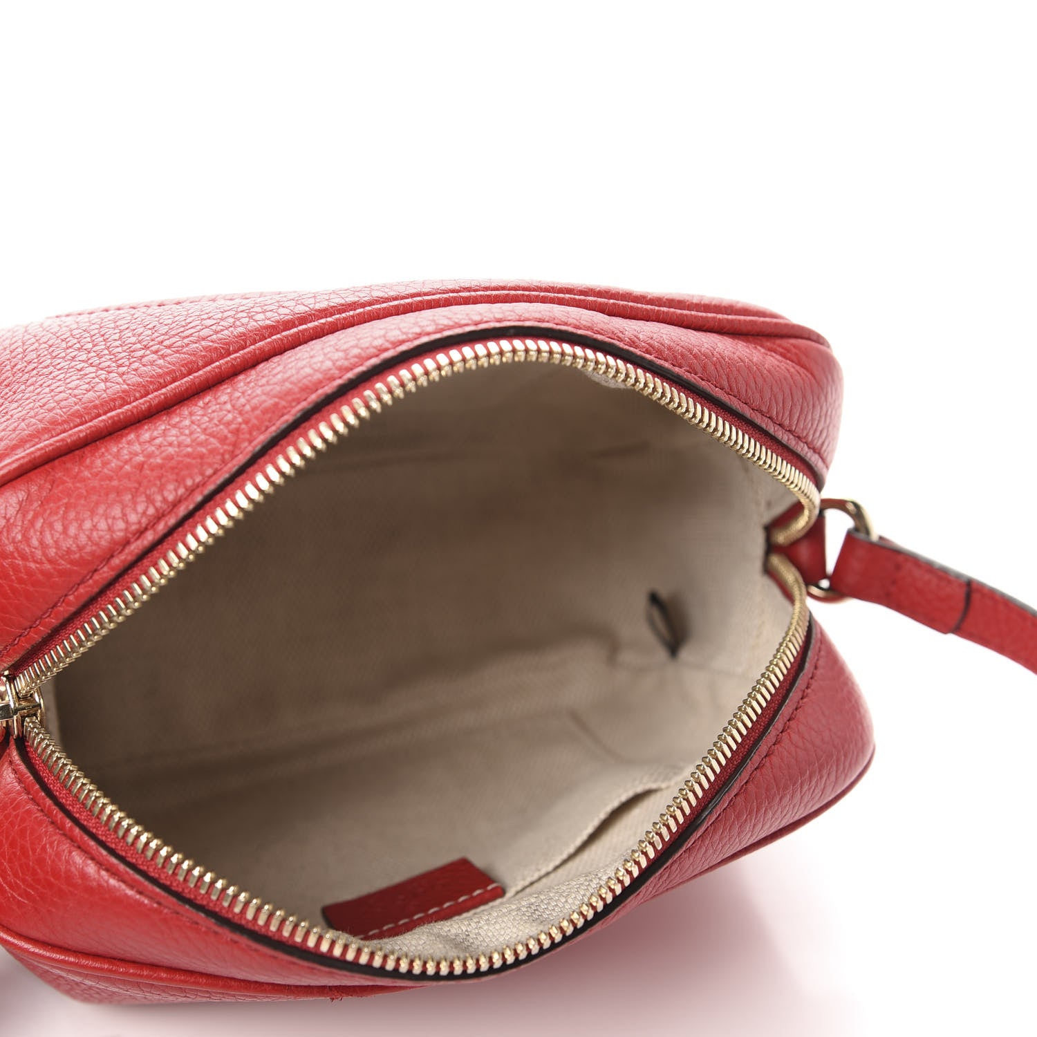 Gucci Pebbled Calfskin Small Soho Disco Bag Tabasco Red 5 of 10