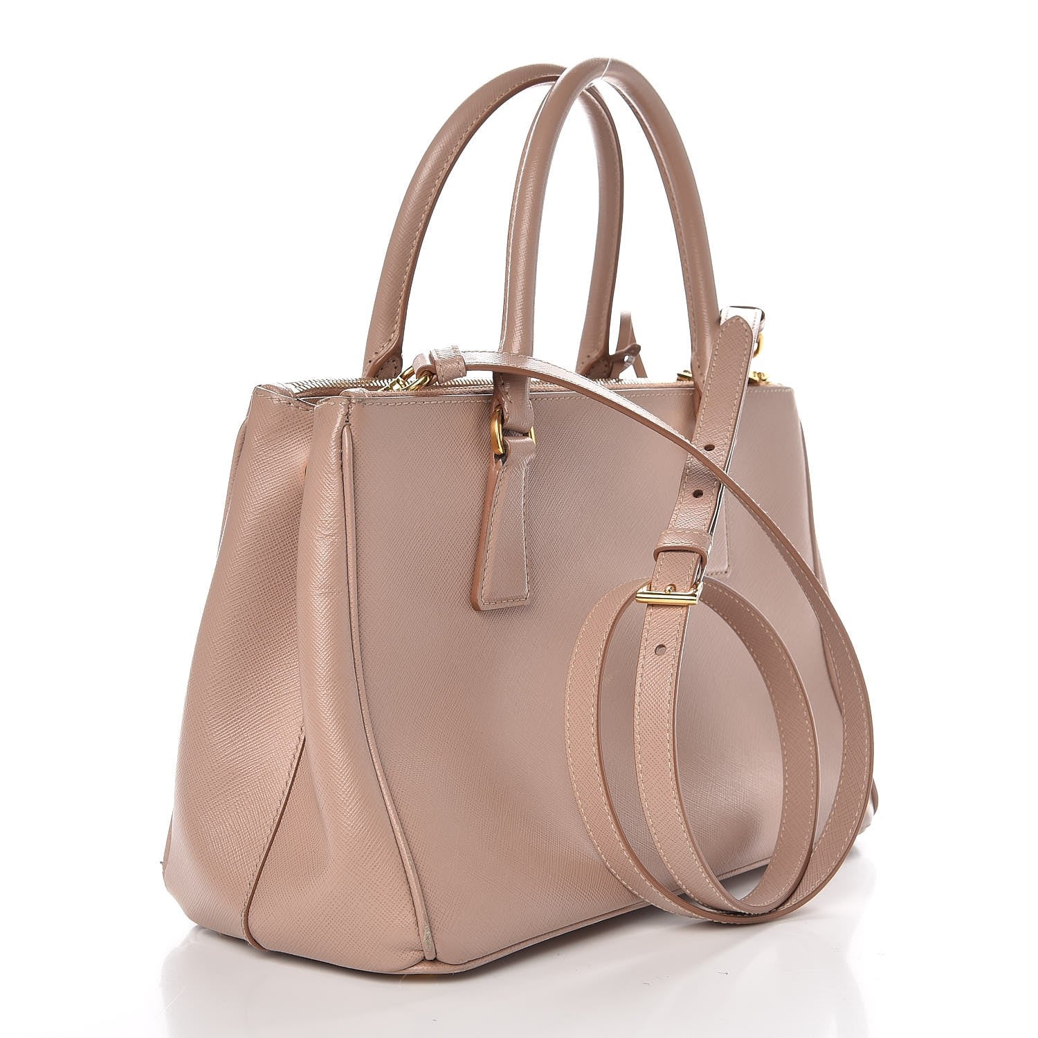 Prada Saffiano Small Galleria Double Zip Tote Cammeo 3 of 14