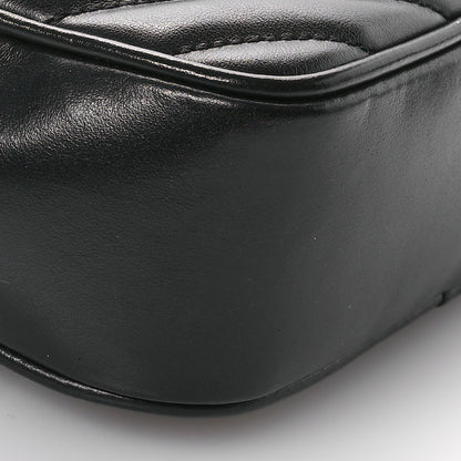 Saint Laurent Calfskin Matelasse Monogram Lou Belt Bag Black 9 of 10
