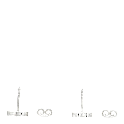 Gucci Sterling Silver Trademark Heart Stud Earrings 3 of 4