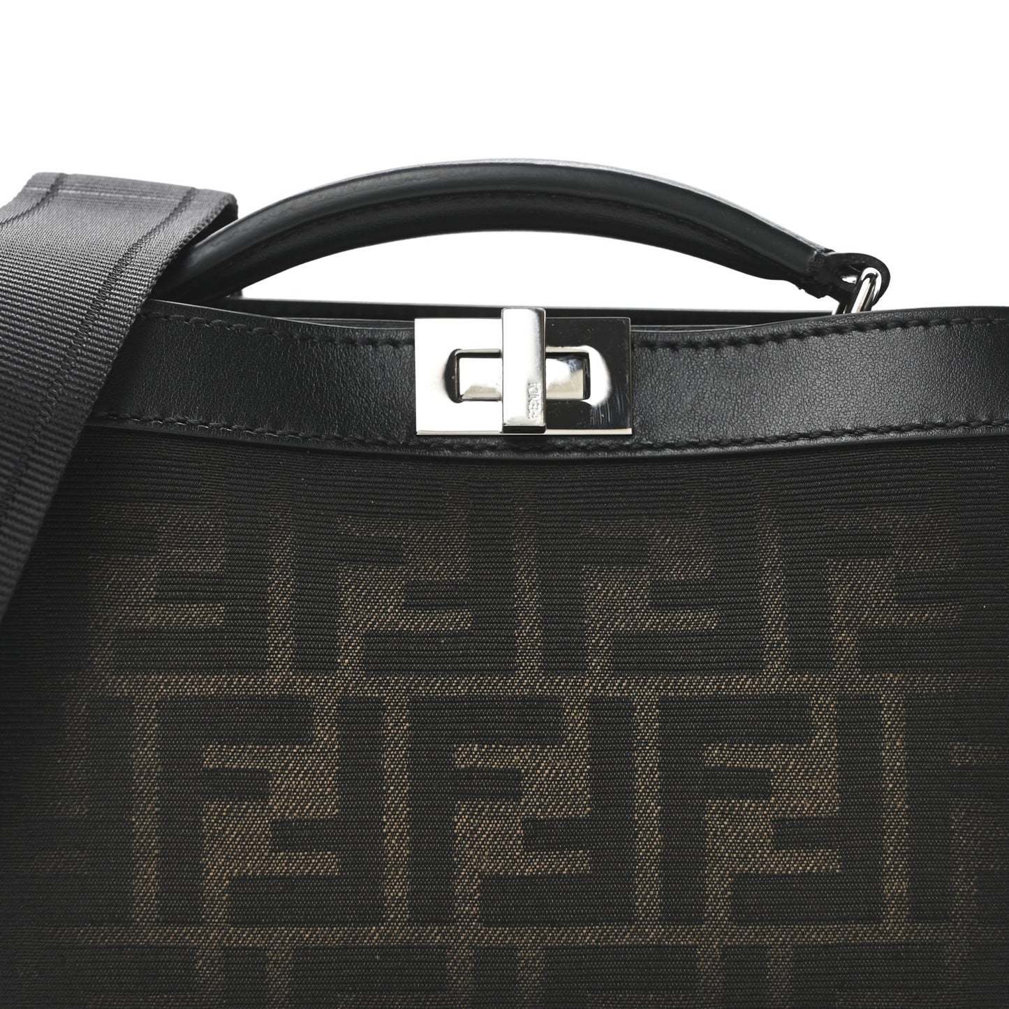 Eclissi Jacquard Vitello King FF Peekaboo I See U X Cross Satchel Tobacco Moro Black