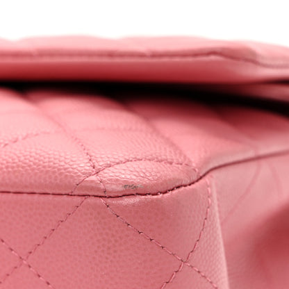 Chanel Caviar Quilted Medium Double Flap Pink 11 of 12