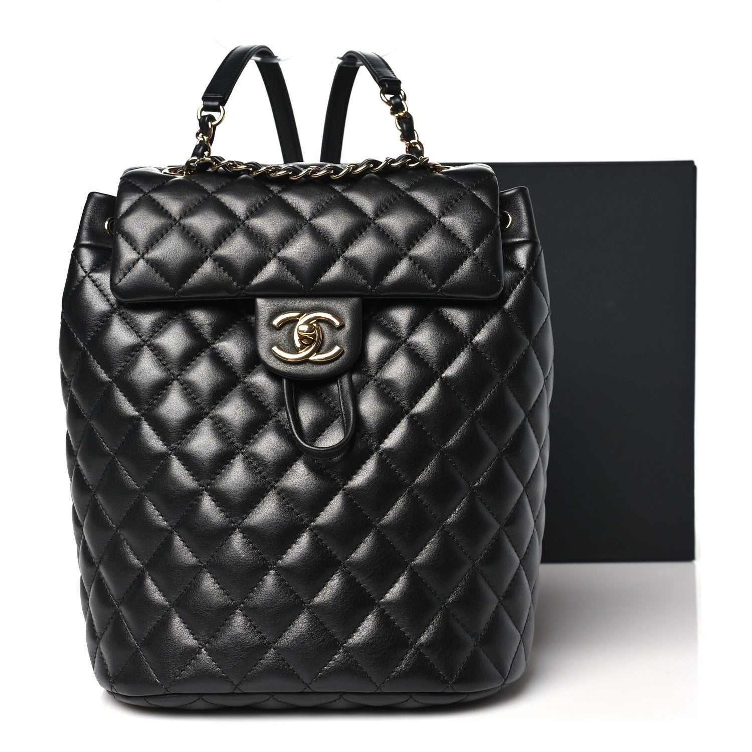 Chanel Calfskin Quilted Small Urban Spirit Backpack Black 11 of 11