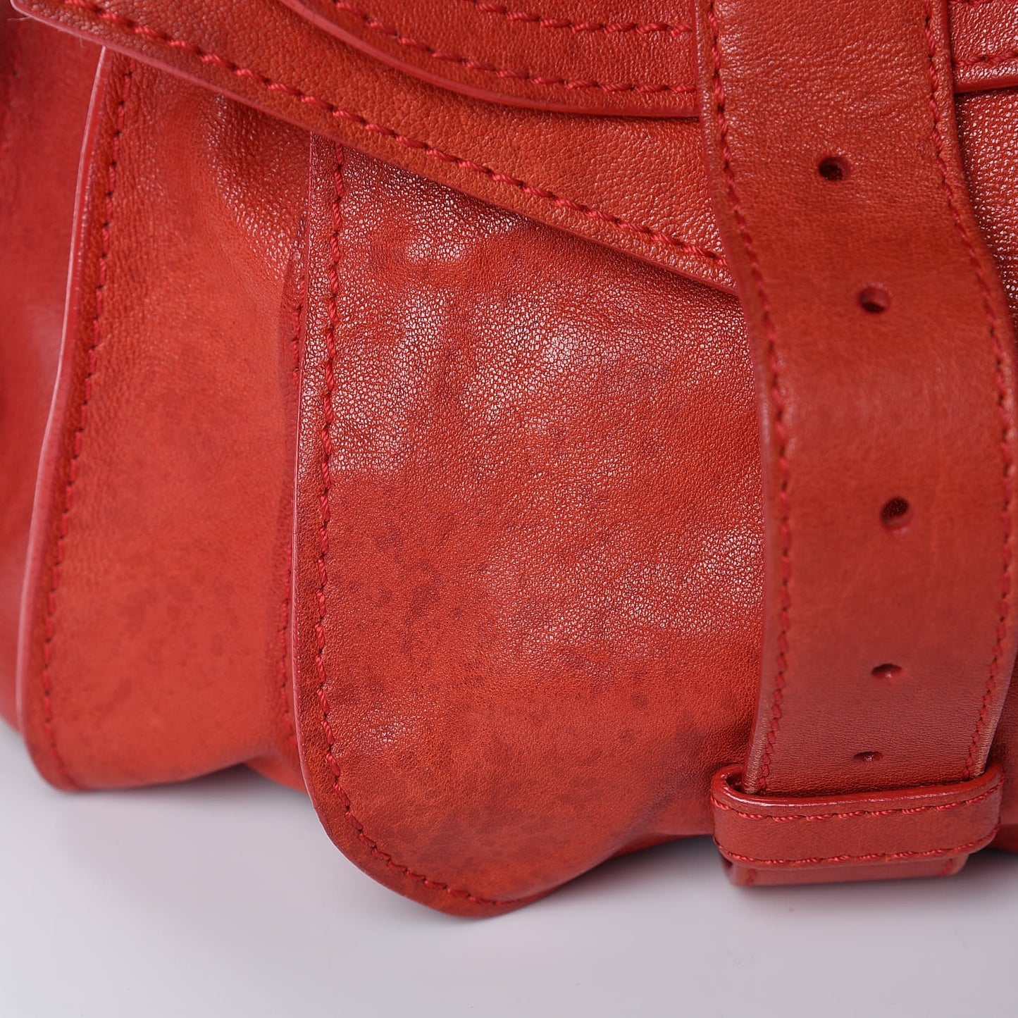 Lambskin PS1 Extra Large Satchel Lipstick Red