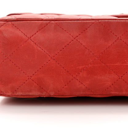 Chanel Lambskin Quilted Medium Double Flap Red 15 of 20