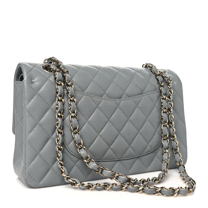 Chanel Caviar Quilted Medium Double Flap Grey 3 of 11