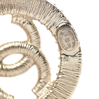 Chanel Crystal CC Vendome Round Earrings Gold 4 of 5