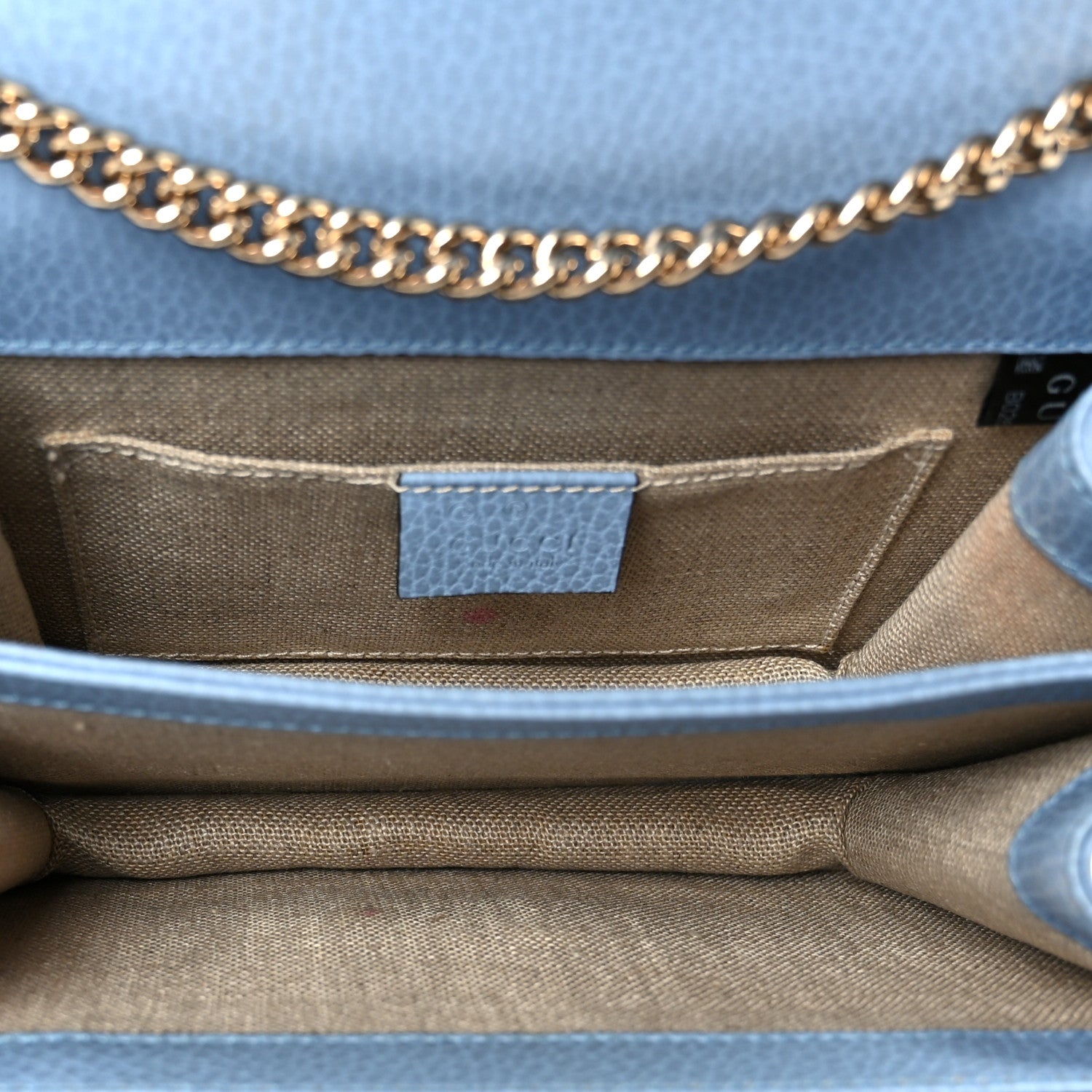 Gucci Dollar Calfskin Small Interlocking G Shoulder Bag Mineral Blue 4 of 10