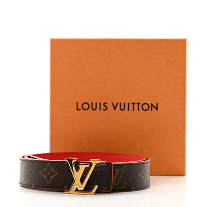 Louis Vuitton Monogram 30mm LV Initiales Reversible Belt 80 32 Red 11 of 11