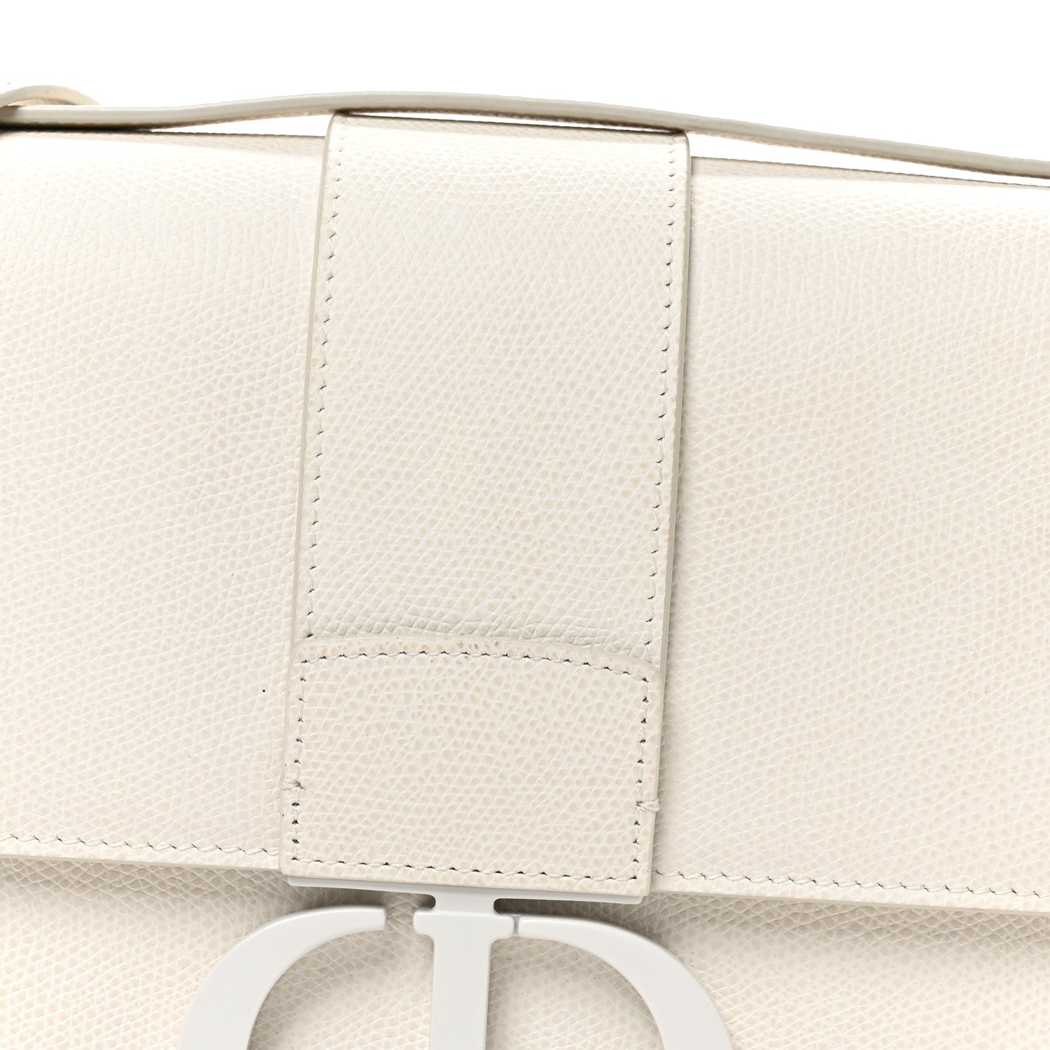 Christian Dior Ultra Matte Grained Calfskin 30 Montaigne Flap Bag White 8 of 10