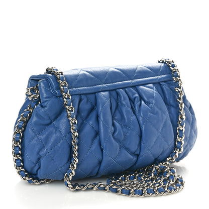 Chanel Washed Lambskin Quilted Medium Chain Around Messenger Blue 3 of 11