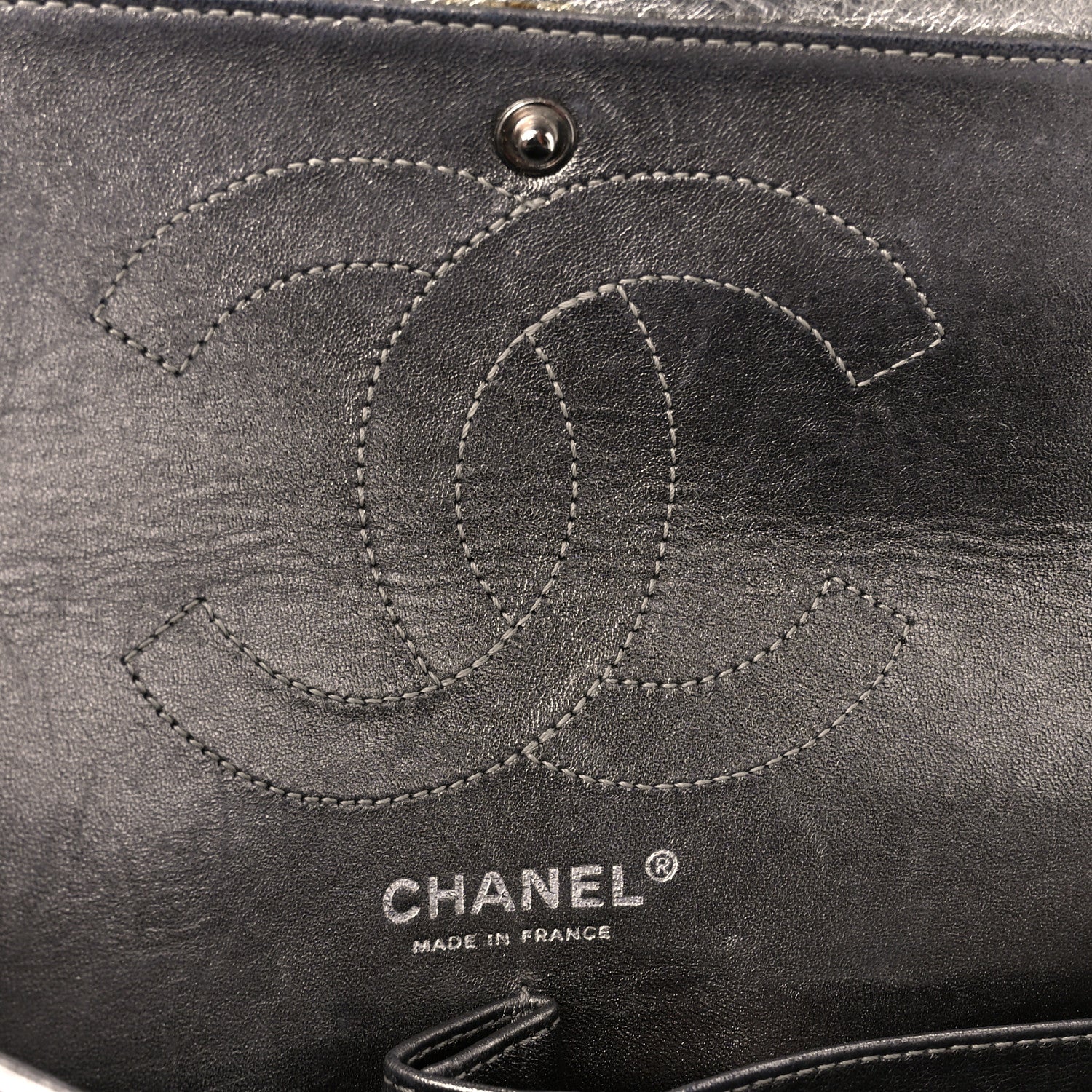 Chanel Metallic Aged Calfskin Quilted 2.55 Reissue 226 Flap Silver 6 of 12