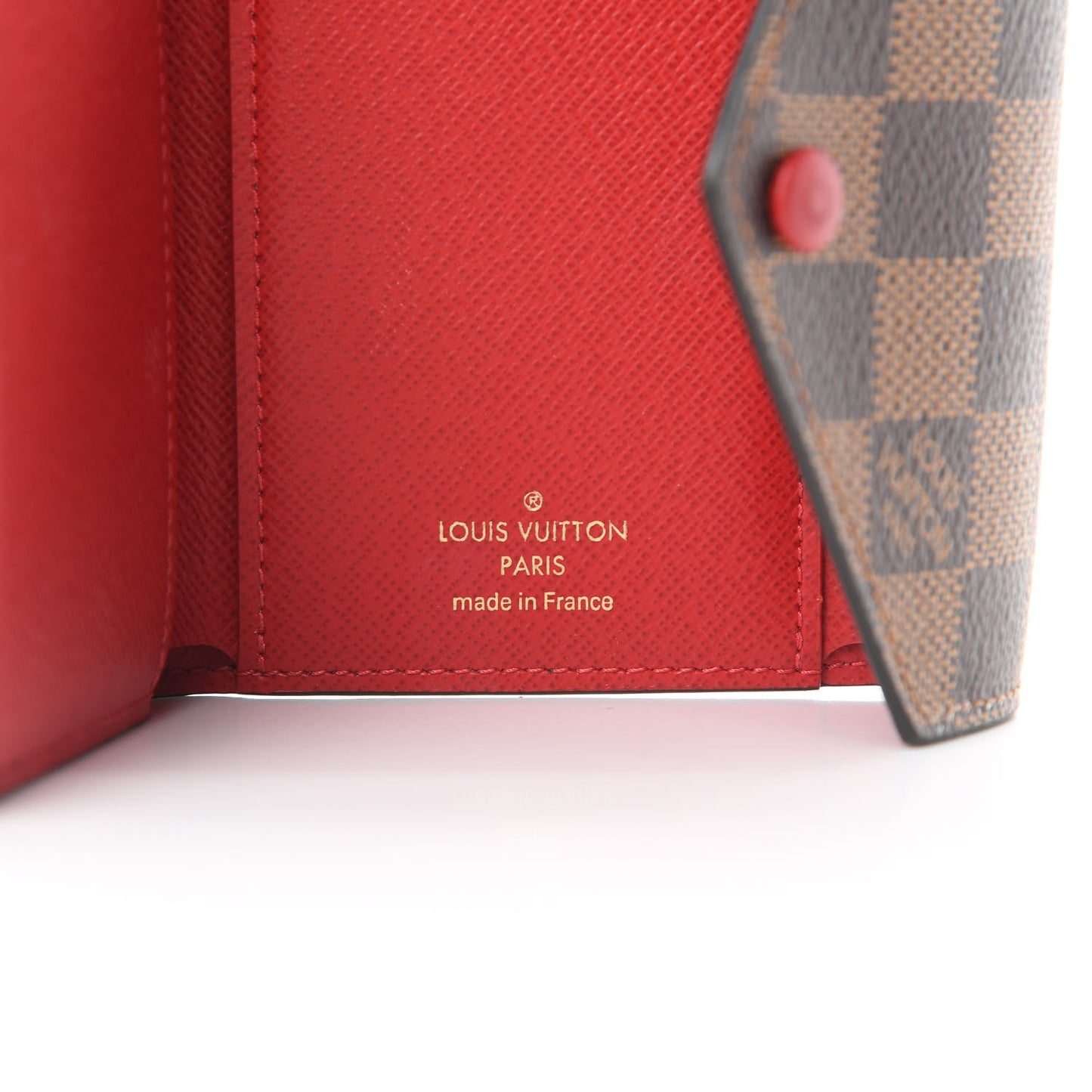 Damier Ebene Victorine Wallet Red