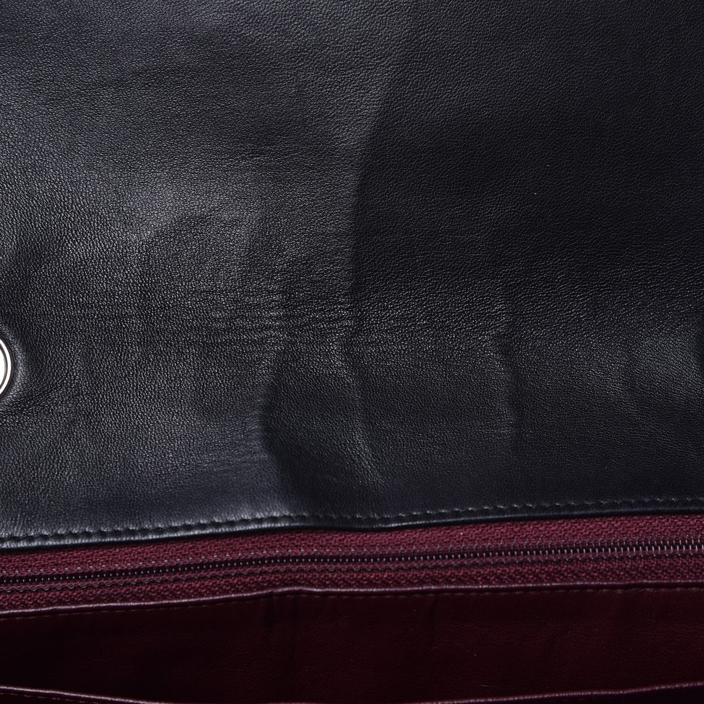 Lambskin Quilted Jumbo Single Flap Black