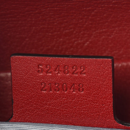 Gucci Calfskin Diagonal GG Medium Thiara Double Envelope Shoulder Bag Black Red 10 of 18