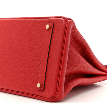 Hermes Togo Birkin 35 Rouge Casaque 9 of 12