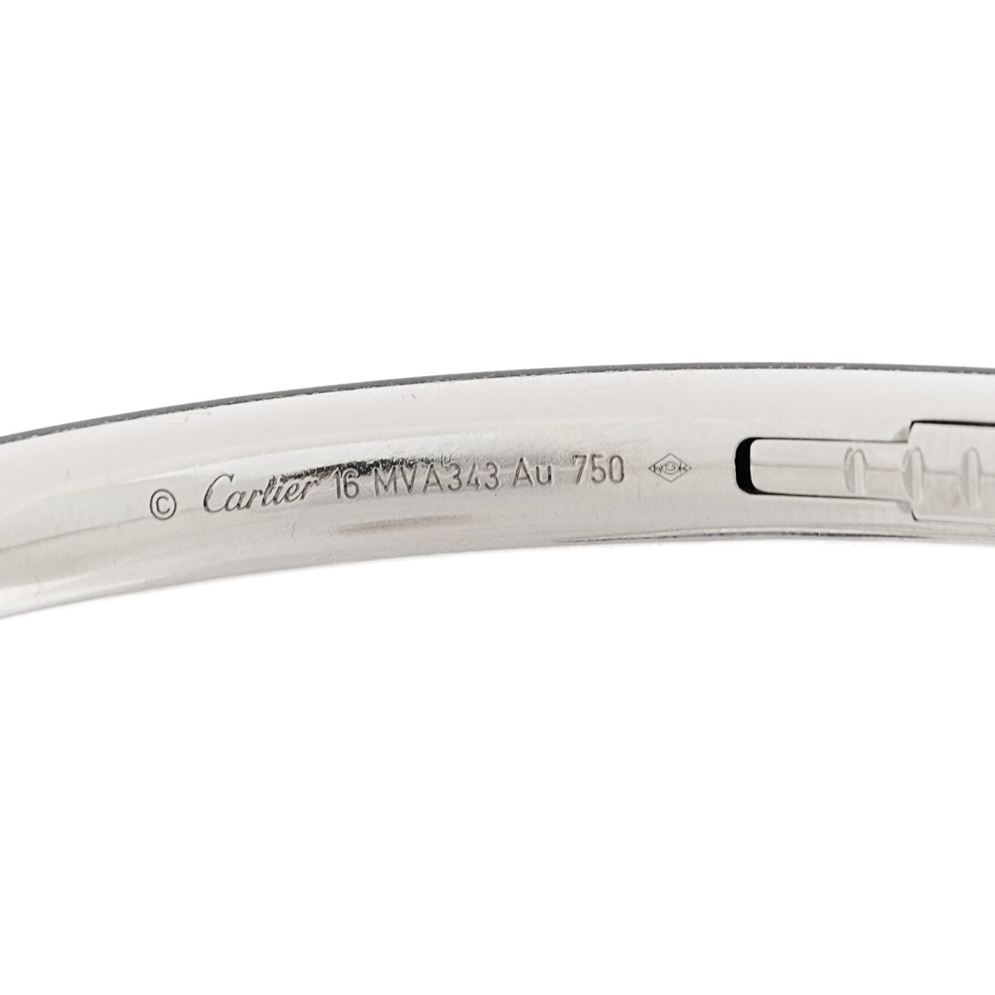 18K White Gold Medium Juste Un Clou Bracelet 16