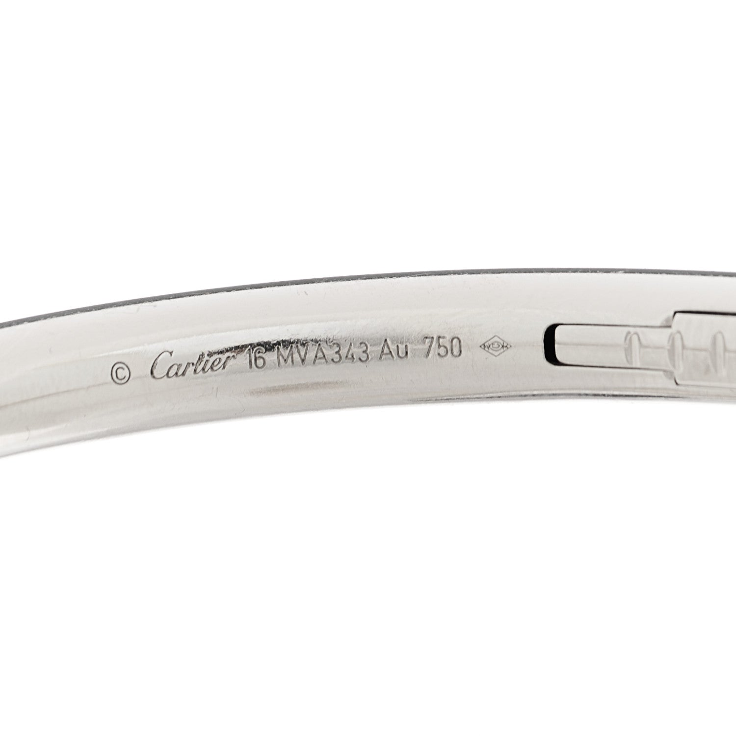 Cartier 18K White Gold Medium Juste Un Clou Bracelet 16 3 of 5