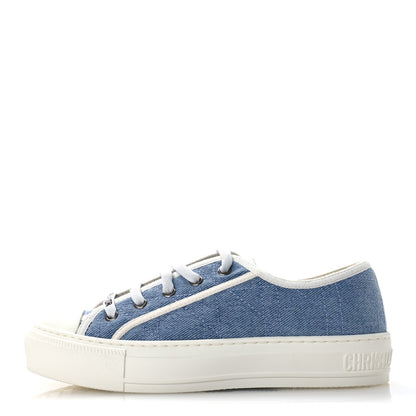 Christian Dior Denim Cannage Walk'N'Dior Low Top Sneakers 36 Dynamic Blue 1 of 9