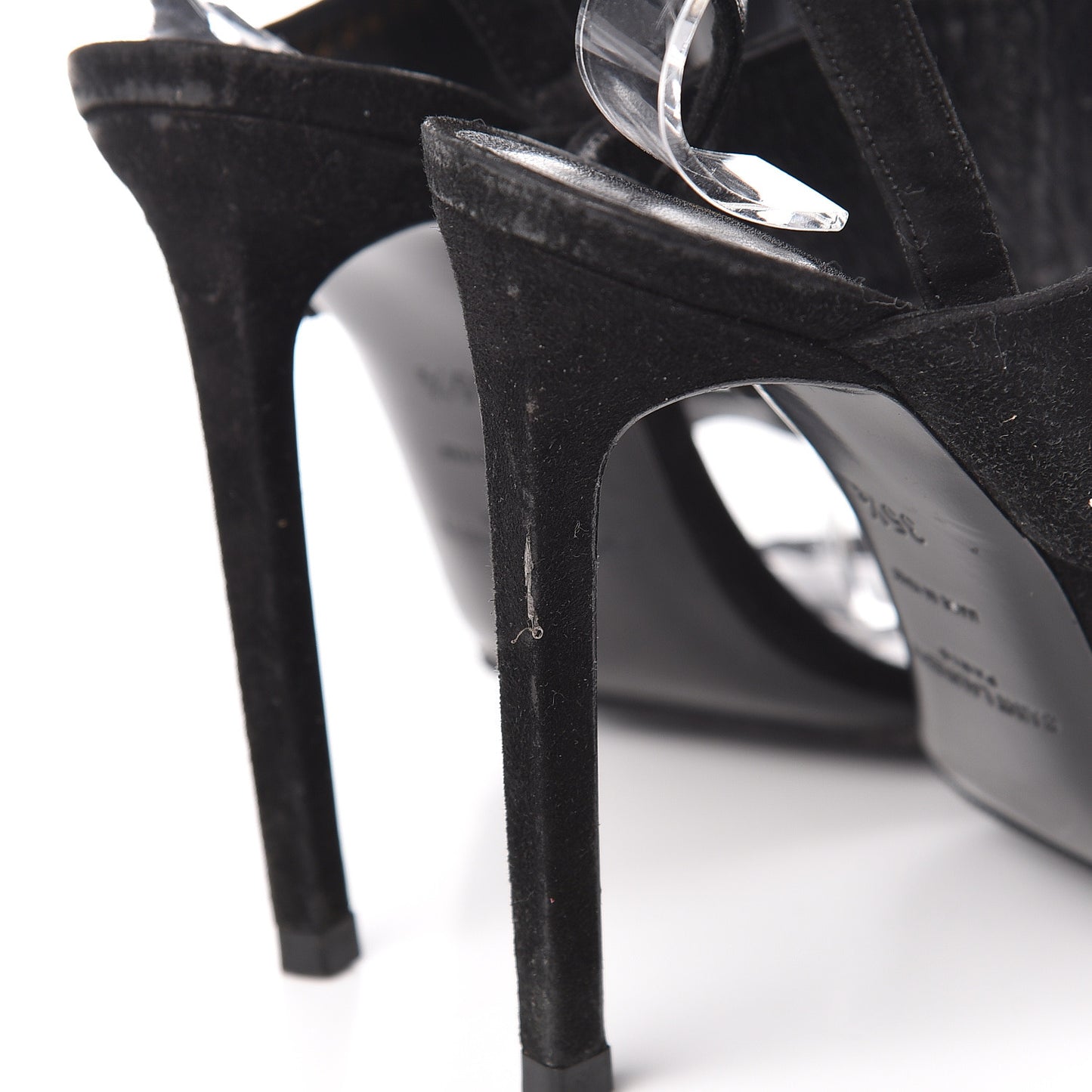 Suede Janis Sandals 35.5 Black