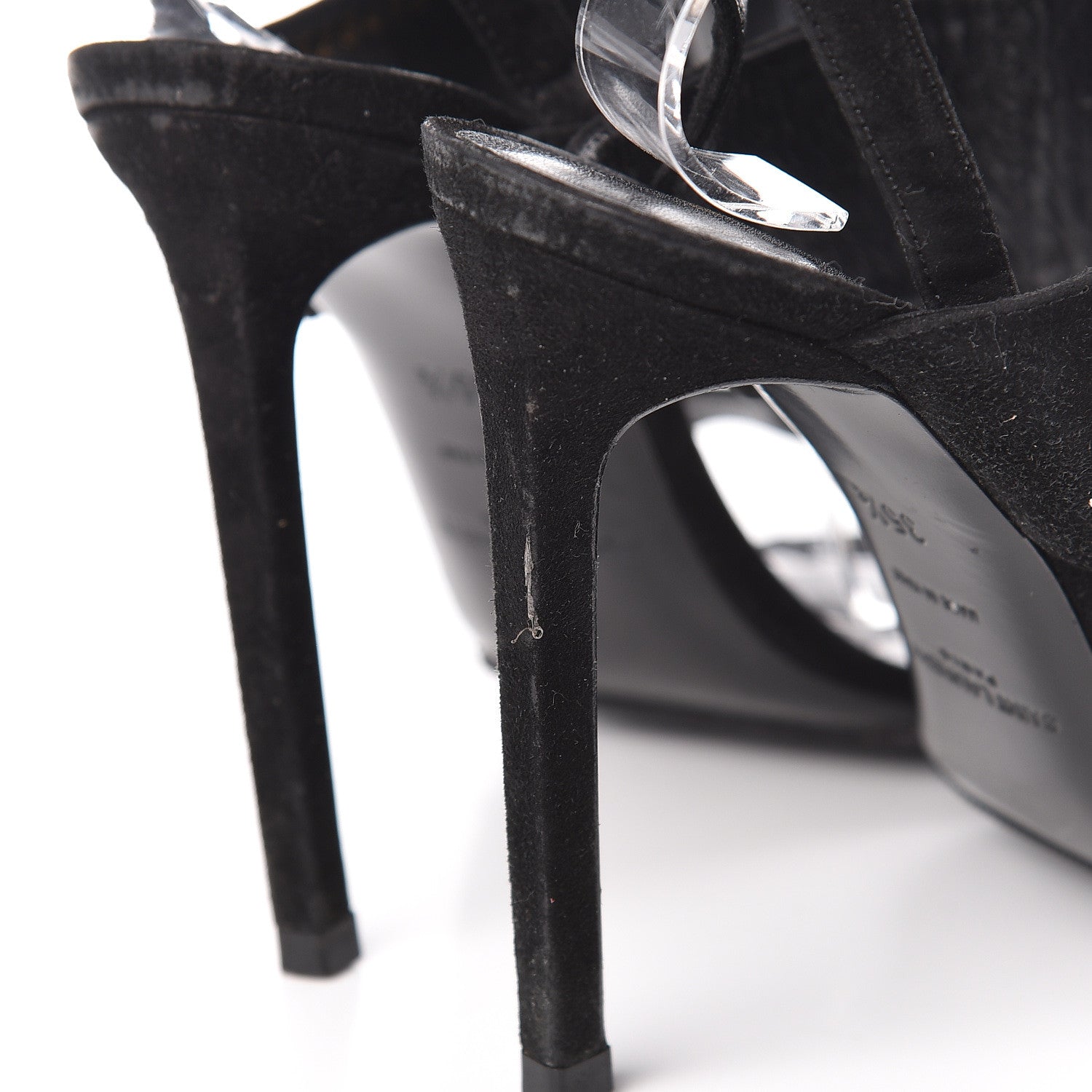 Saint Laurent Suede Janis Sandals 35.5 Black 14 of 15