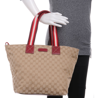 Gucci GG Monogram Large Web Handle Bucket Tote 2 of 7