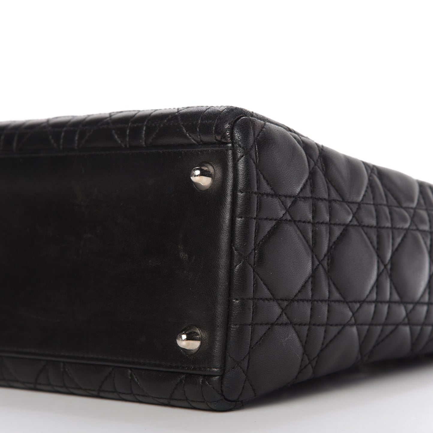 Lambskin Cannage Large Lady Dior Black