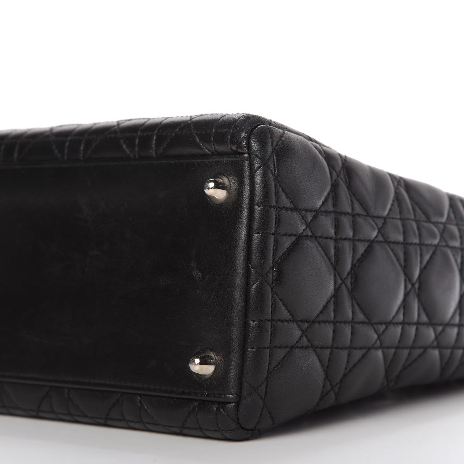 Christian Dior Lambskin Cannage Large Lady Dior Black 7 of 10