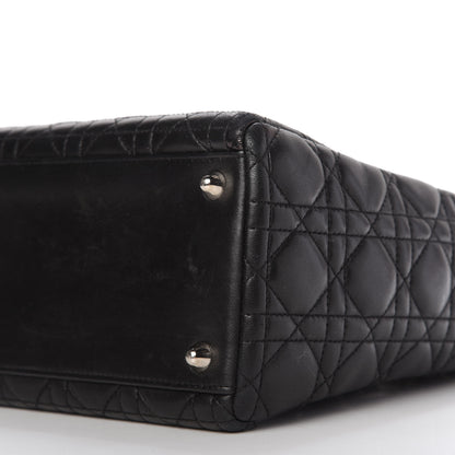 Christian Dior Lambskin Cannage Large Lady Dior Black 7 of 10