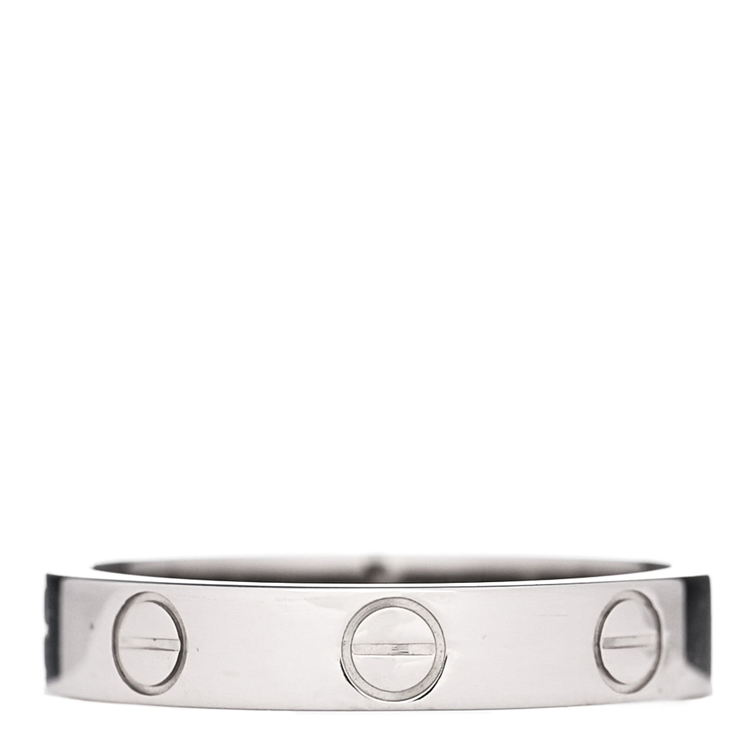 Cartier 18K White Gold 3.5mm LOVE Wedding Band Ring 52 6 1 of 4