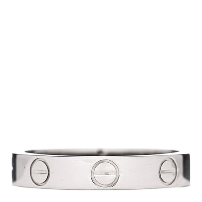 Cartier 18K White Gold 3.5mm LOVE Wedding Band Ring 52 6 1 of 4
