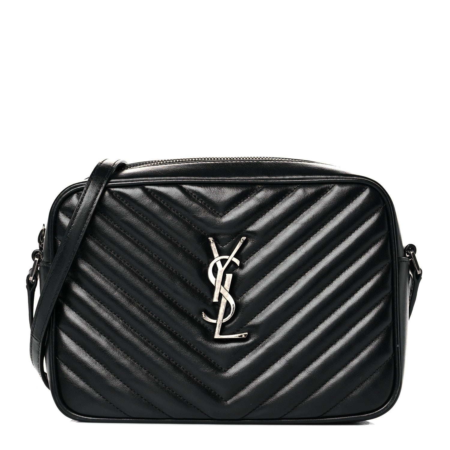 Saint Laurent Calfskin Matelasse Monogram Lou Camera Bag Black 1 of 10