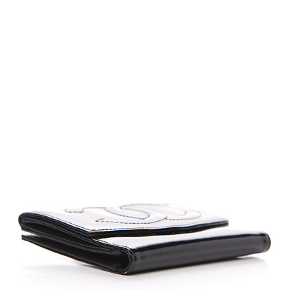 Chanel Patent Timeless CC Compact French Wallet Black 3 of 7