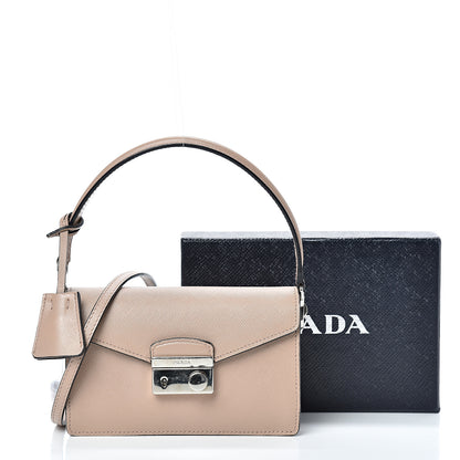 Prada Saffiano Lux Sound Shoulder Bag Cipria 10 of 10