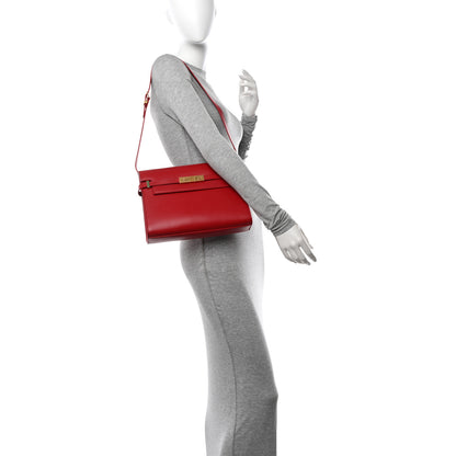 Saint Laurent Smooth Calfskin Manhattan Shoulder Bag Rouge Eros 2 of 12
