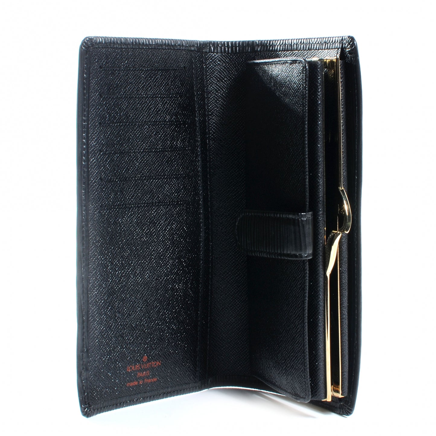 Epi Continental French Purse Wallet Black