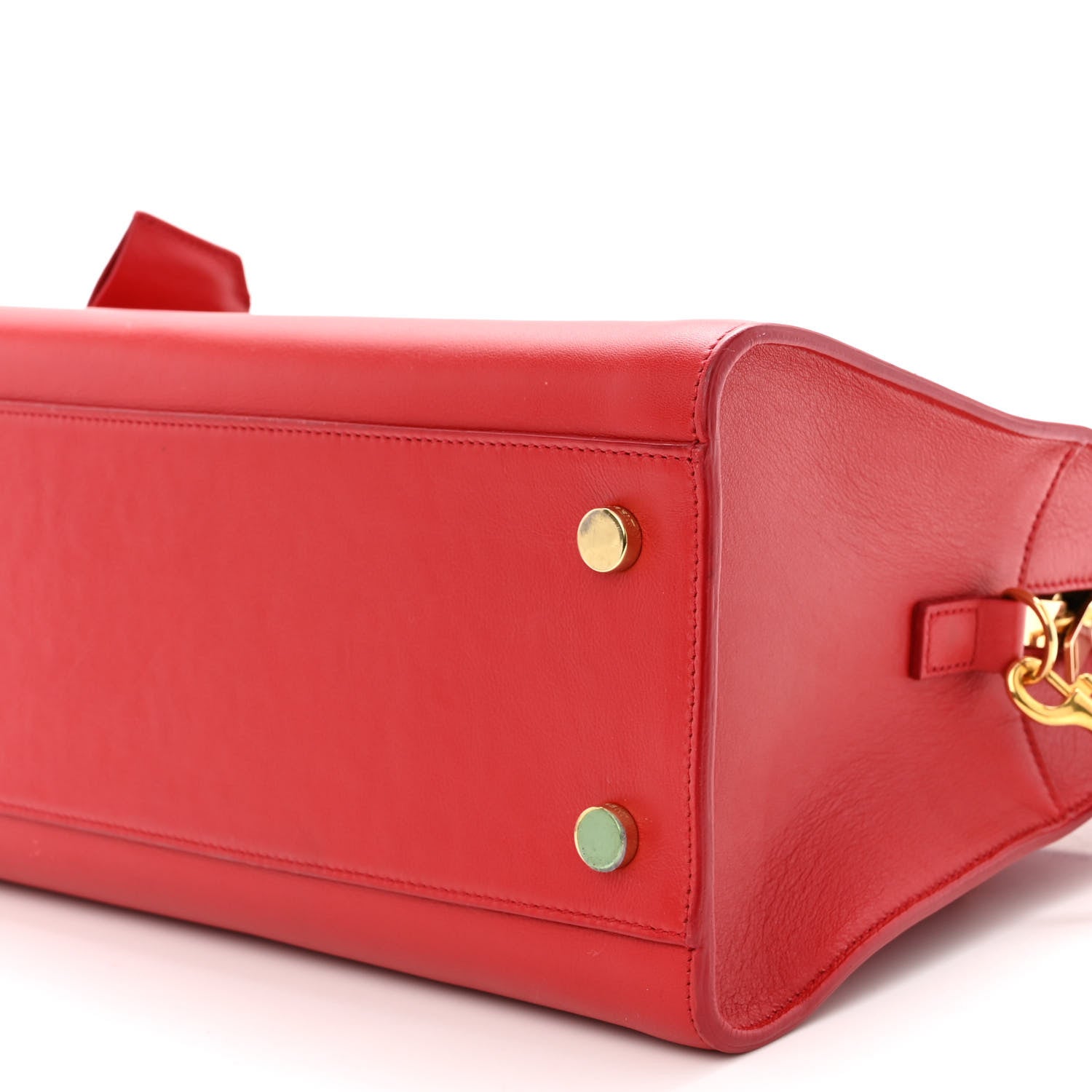 Saint Laurent Calfskin Baby Monogram Cabas Red 9 of 10