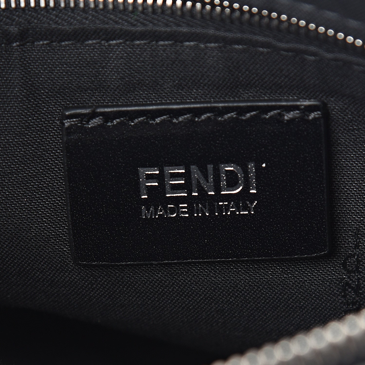 Fendi Vitello Century Bi-Color FF 1974 Embossed Messenger Maya Black 5 of 9