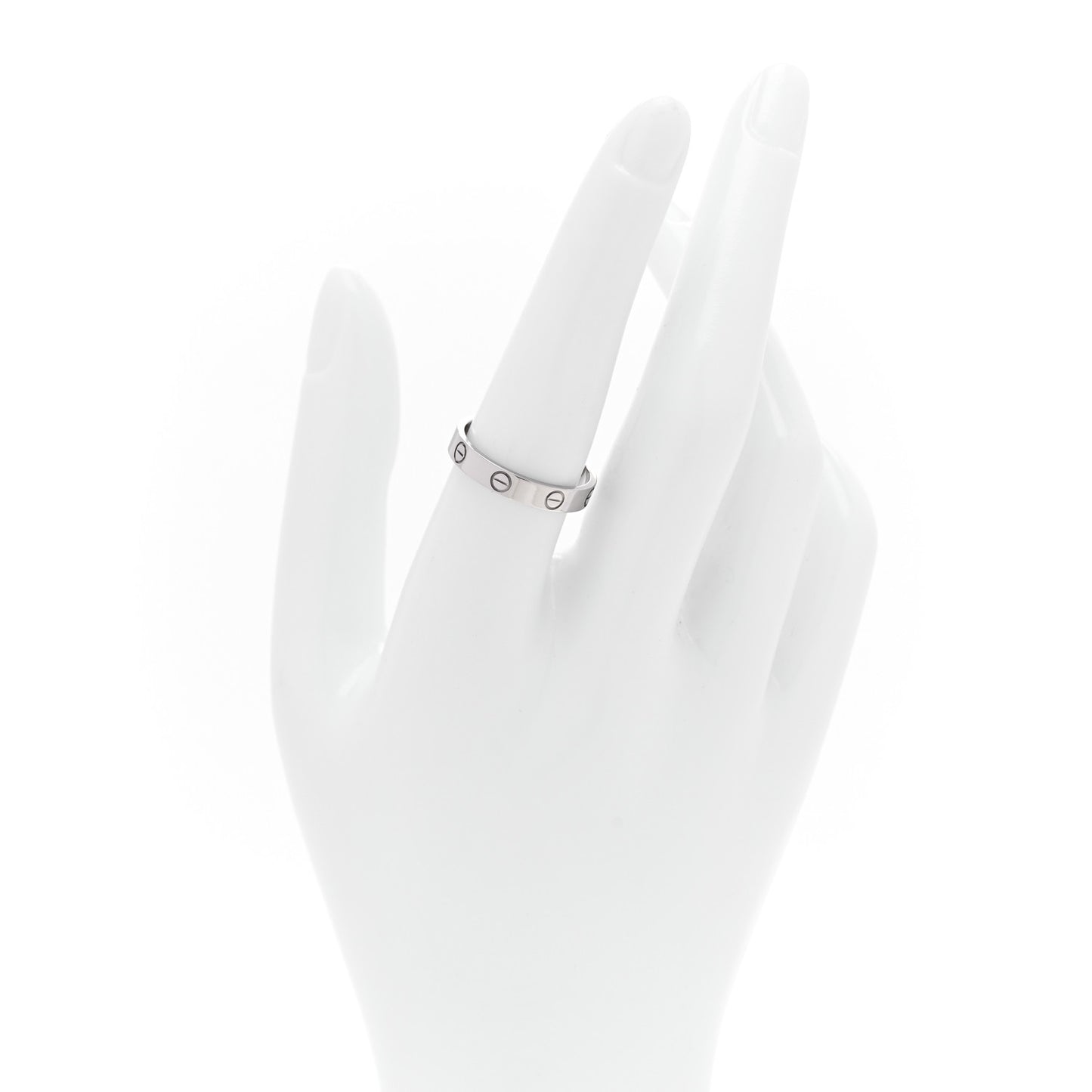 18K White Gold 3.5mm LOVE Wedding Band Ring 57 8