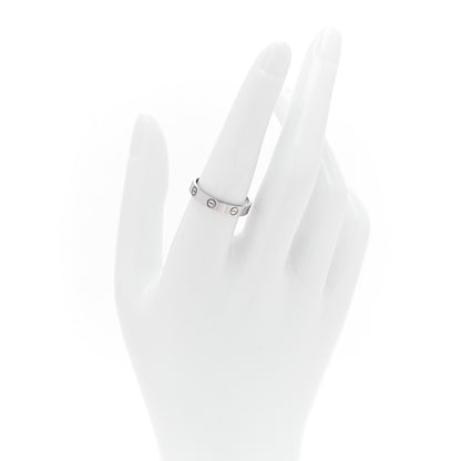 Cartier 18K White Gold 3.5mm LOVE Wedding Band Ring 57 8 2 of 5