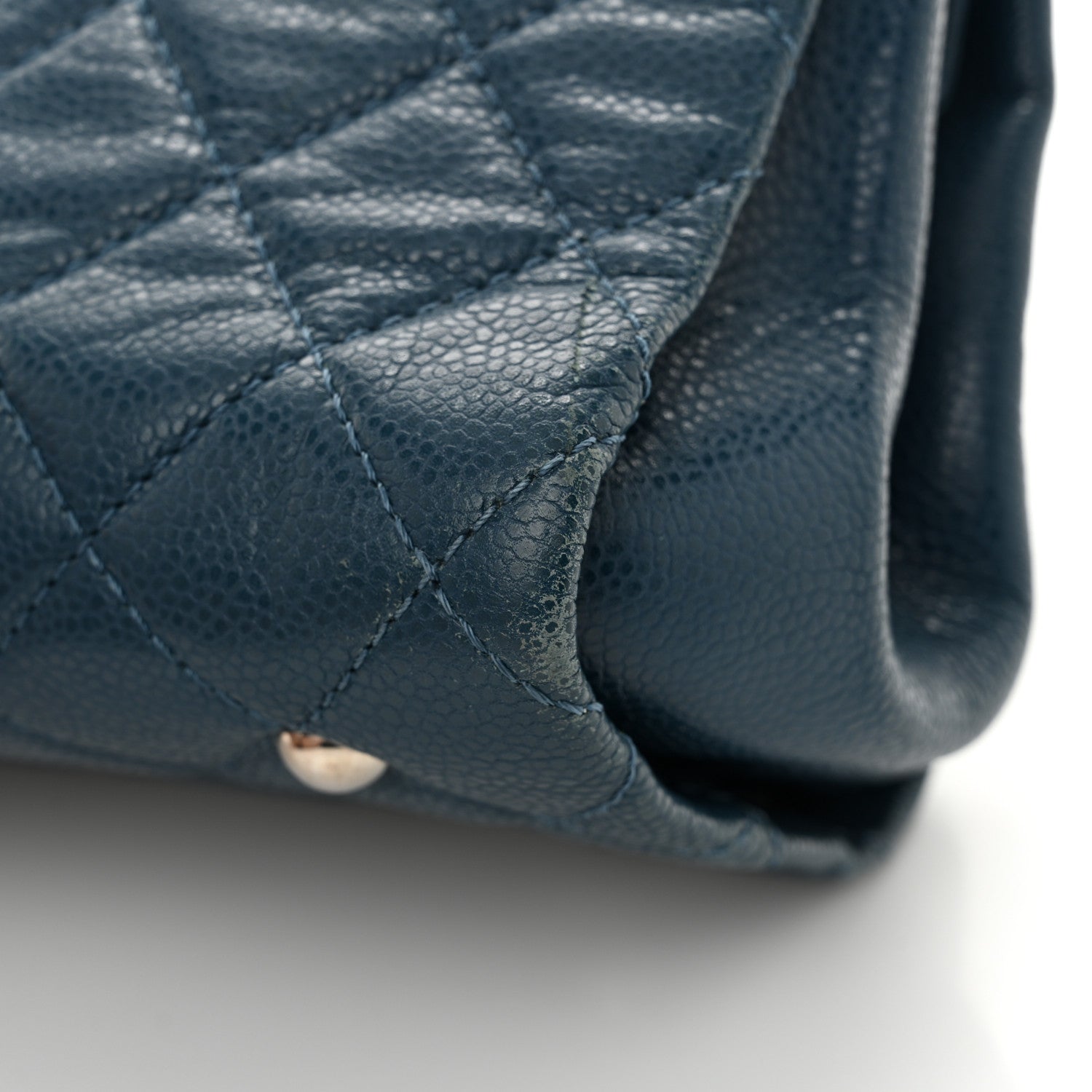 Chanel Caviar Quilted Timeless CC Shopping Tote Blue 14 of 16