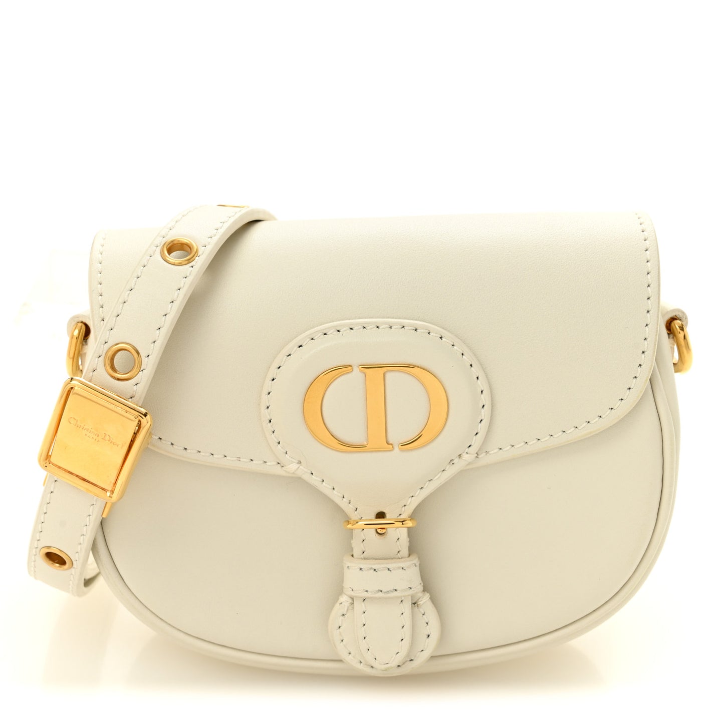 Box Calfskin Small Bobby Bag White