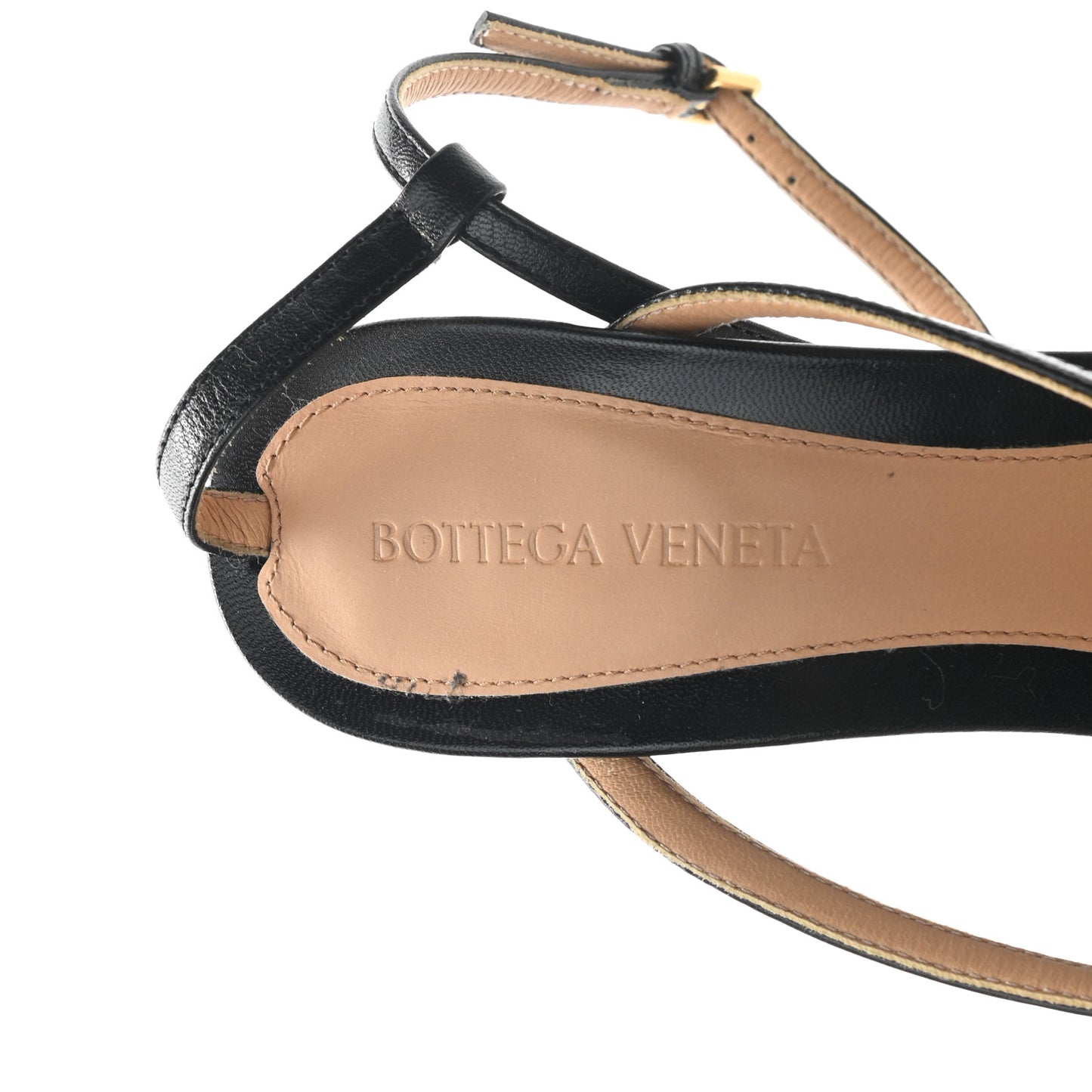Lambskin Stretch Multi Strap 90mm Sandals 39 Black