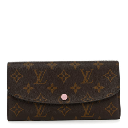 Louis Vuitton Monogram Emilie Wallet Rose Ballerine 1 of 8