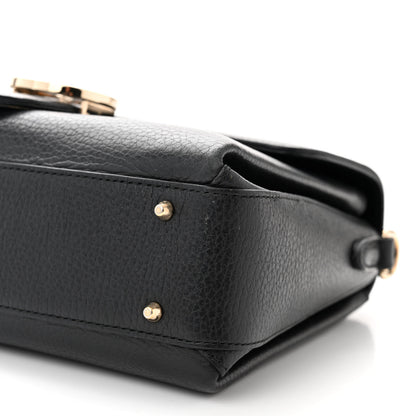 Gucci Dollar Calfskin Interlocking G Top Handle Shoulder Bag Black 10 of 13