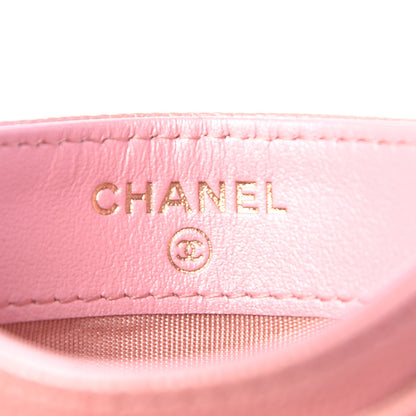 Chanel Iridescent Caviar Quilted Card Holder Pink 6 of 9