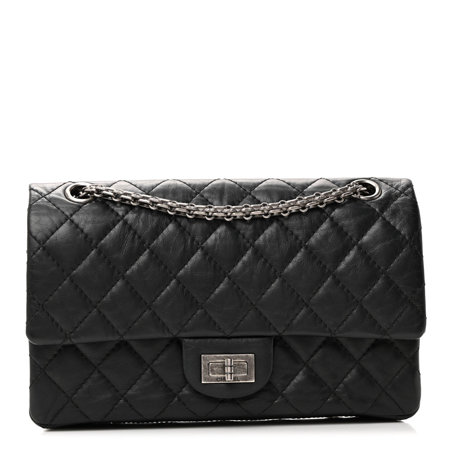 Chanel Aged Calfskin Quilted 2.55 Reissue 225 Flap Black 1 of 28