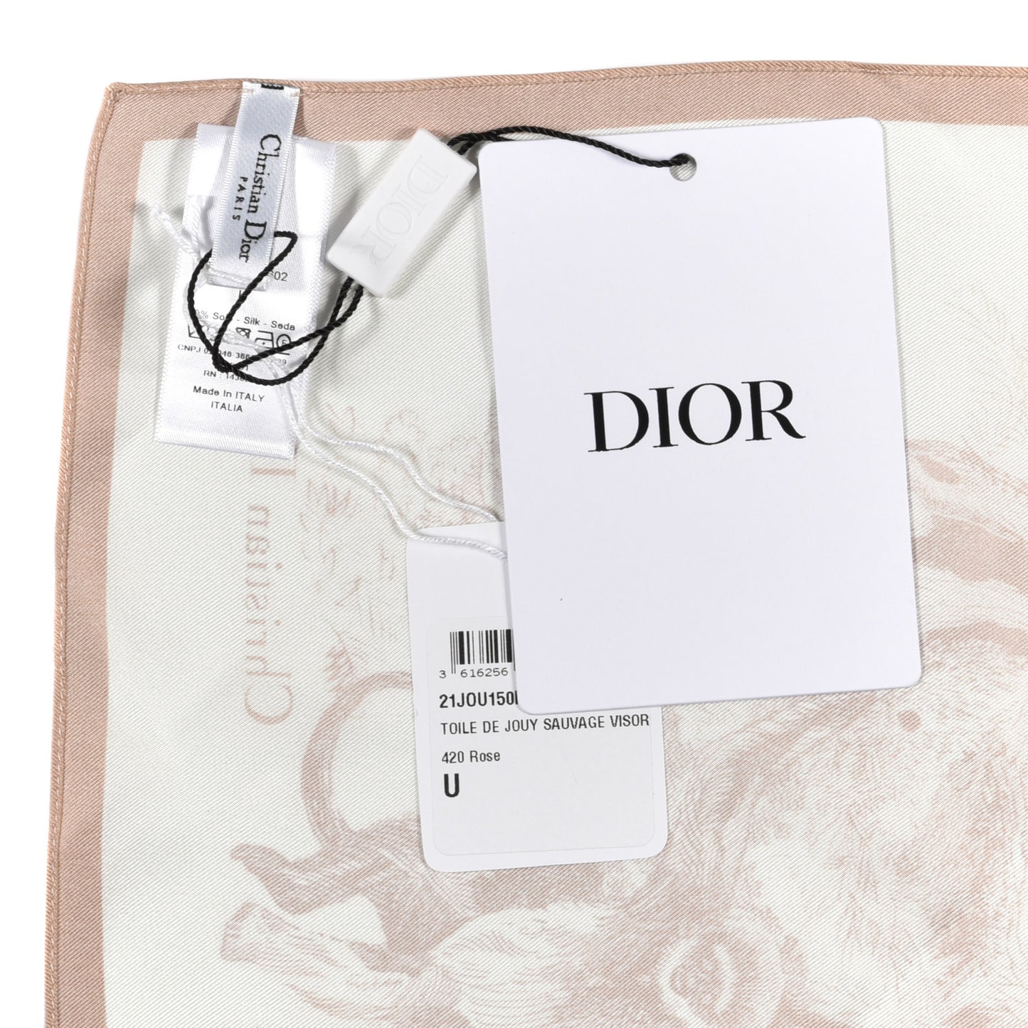 Silk Toile De Jouy Sauvage Visor Rose