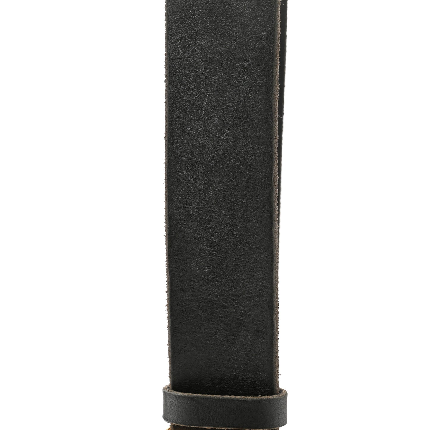 Calfskin Brass Feline Buckle Belt 85 34 Black