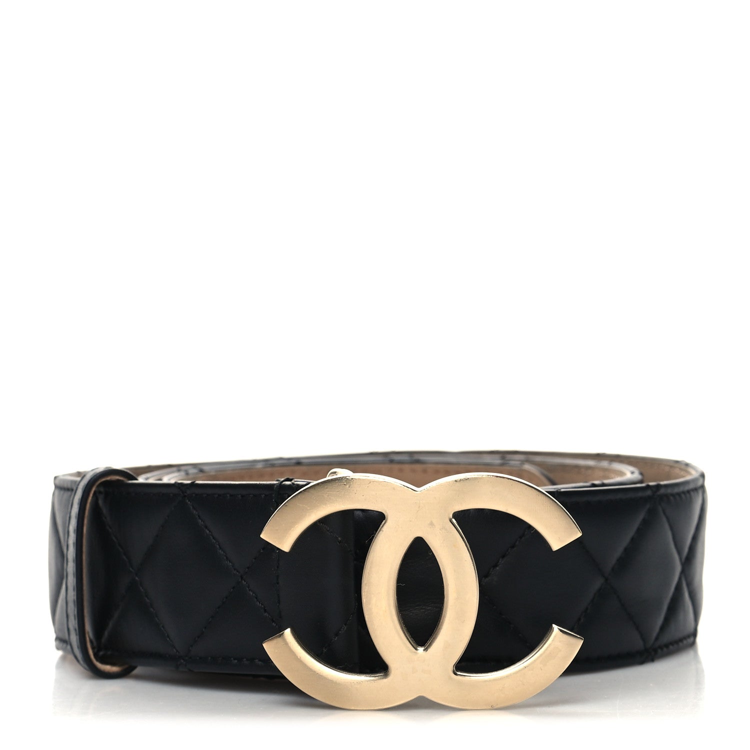 Chanel Lambskin Quilted CC Belt 90 36 Black 1 of 8
